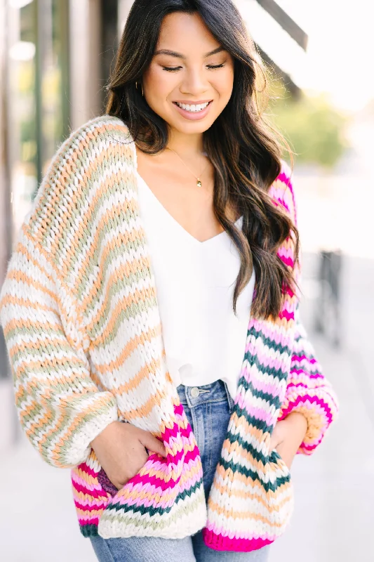 Put It All Together Multicolored Striped Cardigan