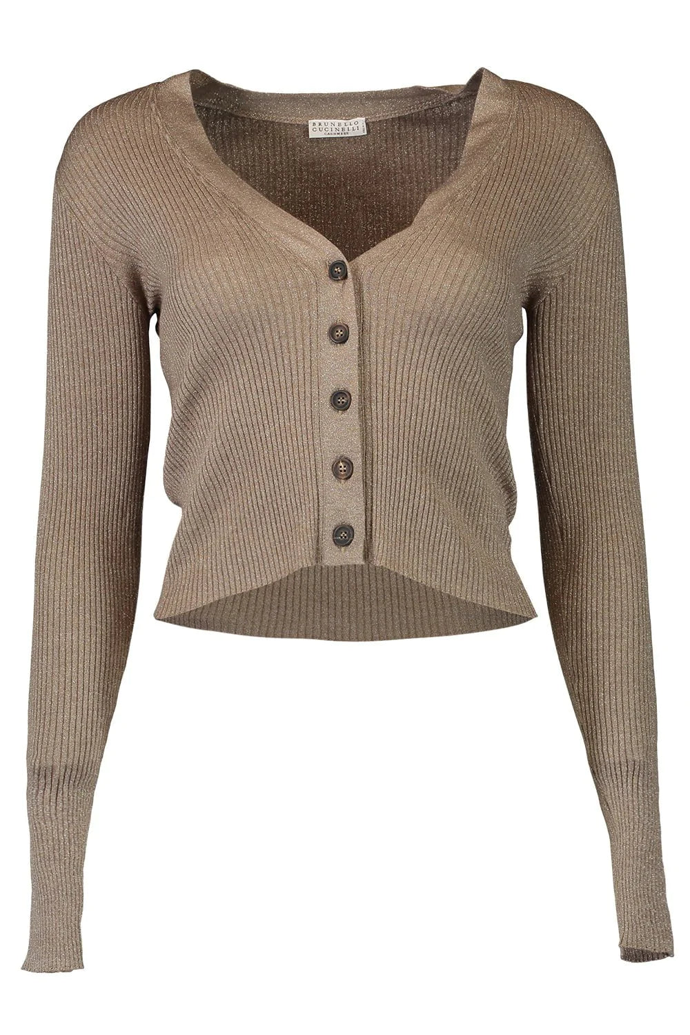 Ribbed Cardigan - Tobbaco Brown