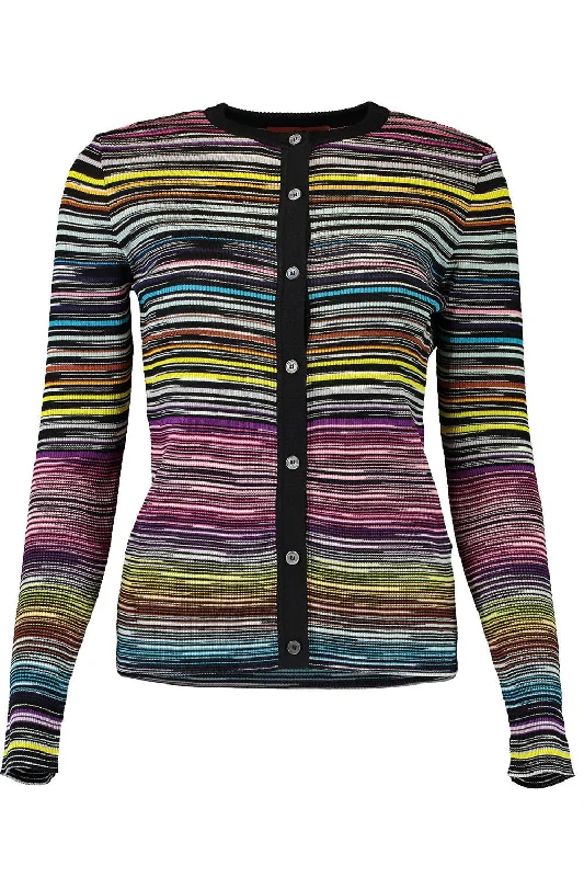 Stripe Cardigan - White Multi