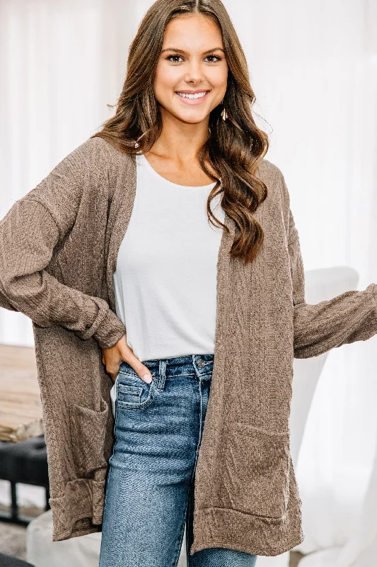 What You've Got Brown Cable Knit Cardigan