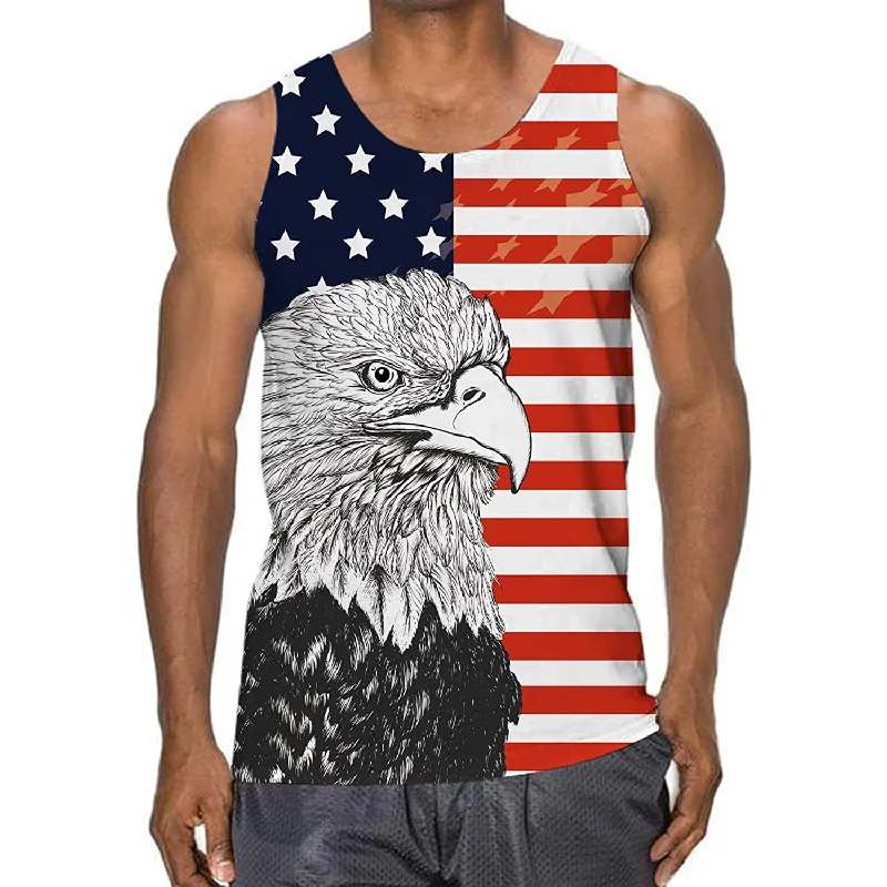 American Flag Eagle Funny Tank Top