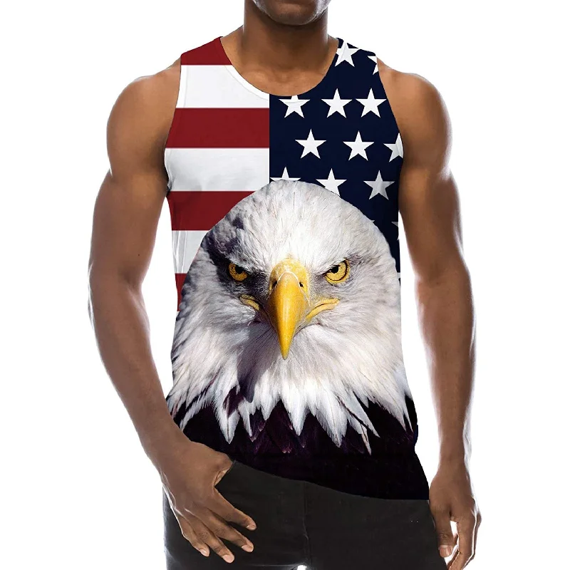 American Flag Eagle Funny Tank Top