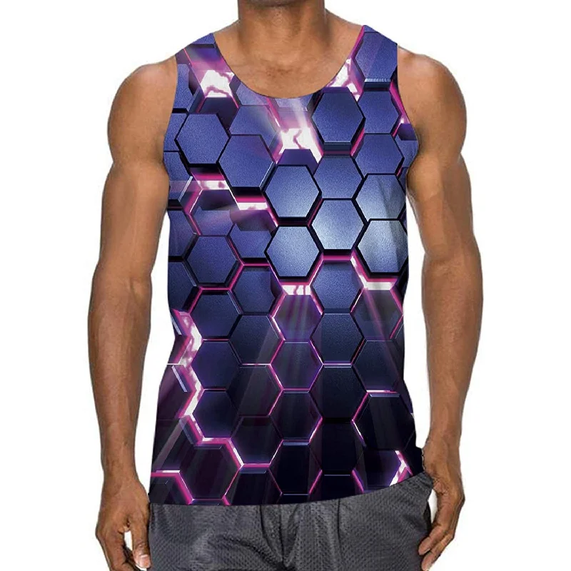 Optical Illusion Funny Tank Top