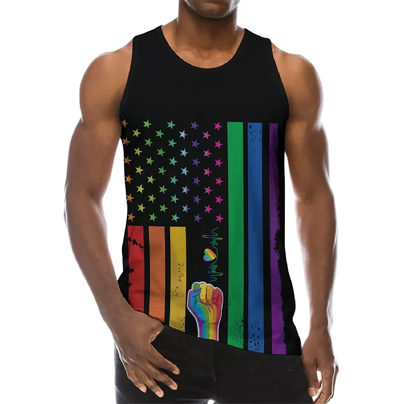 Pride American Flag Funny Tank Top