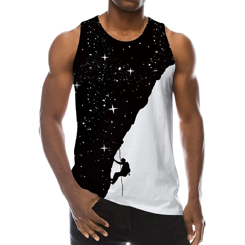 Space Climb Mountain Funny Tank Top